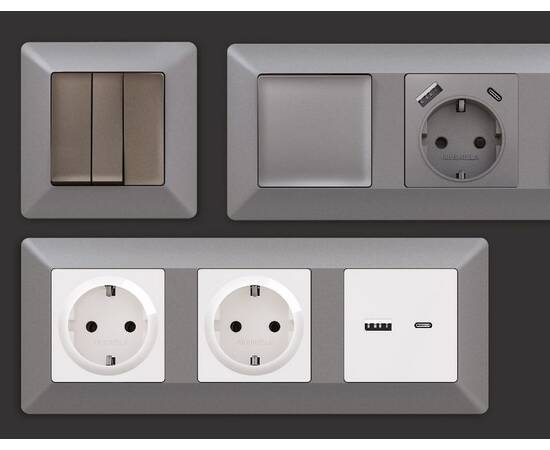 Рамка трехместная Ambrella Volt Line AF110503, изображение 3