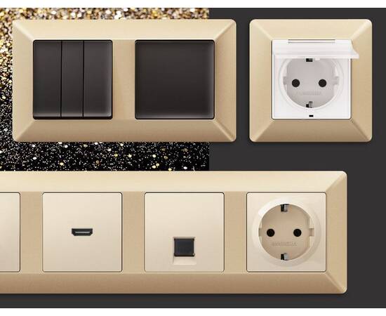 Рамка четырехместная Ambrella Volt Line AF110604, изображение 3