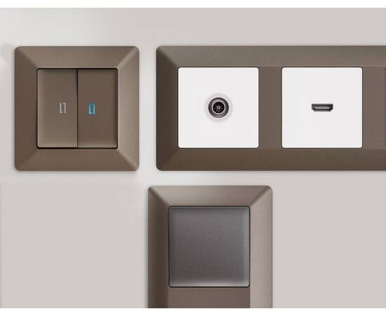 Рамка двухместная Ambrella Volt Line AF110632, изображение 4