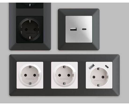 Рамка двухместная Ambrella Volt Line AF110802, изображение 3
