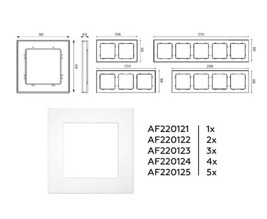 Рамка четырехместная Ambrella Volt Techno AF220124, изображение 4