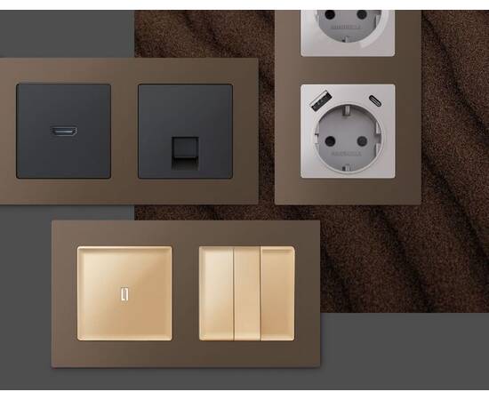 Рамка четырехместная Ambrella Volt Techno AF220634, изображение 2