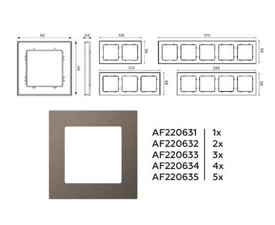 Рамка четырехместная Ambrella Volt Techno AF220634, изображение 4