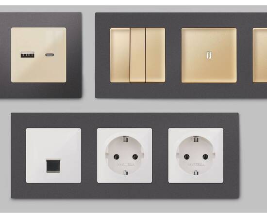 Рамка четырехместная Ambrella Volt Techno AF220654, изображение 3