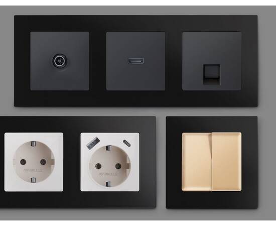 Рамка пятиместная Ambrella Volt Techno AF220705, изображение 3