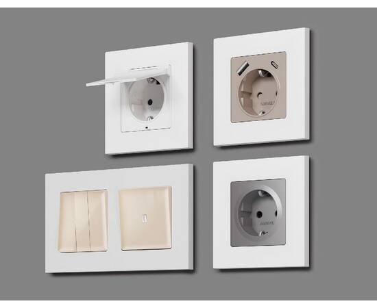 Рамка одноместная Ambrella Volt Qubi AF250121, изображение 3