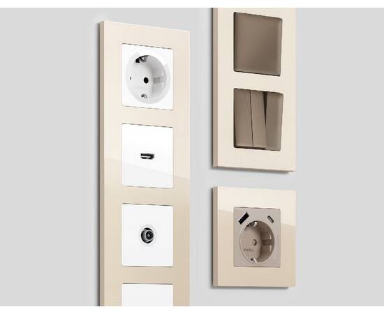 Рамка двухместная Ambrella Volt Qubi AF250302, изображение 3