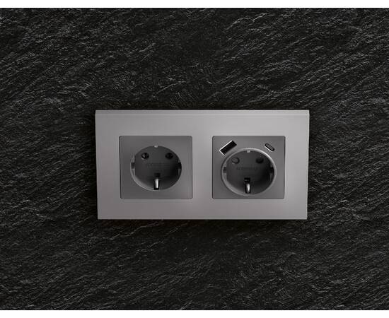 Рамка двухместная Ambrella Volt Qubi AF250502, изображение 2