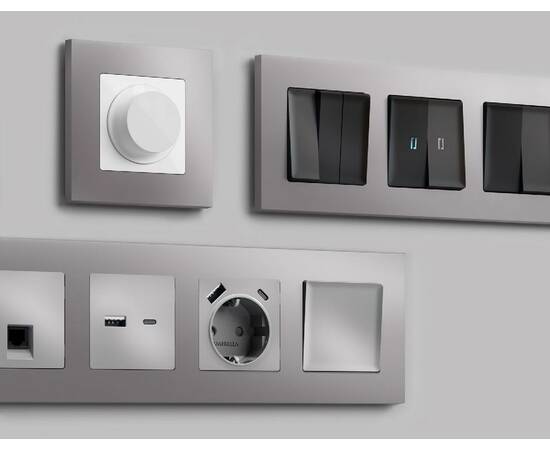 Рамка четырехместная Ambrella Volt Qubi AF250504, изображение 3