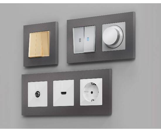 Рамка четырехместная Ambrella Volt Qubi AF250654, изображение 3