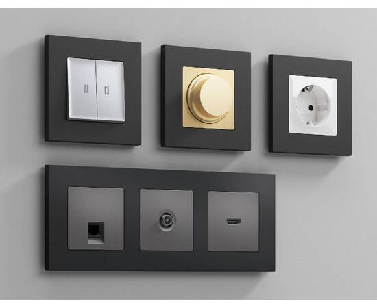 Рамка двухместная Ambrella Volt Qubi AF250802, изображение 3