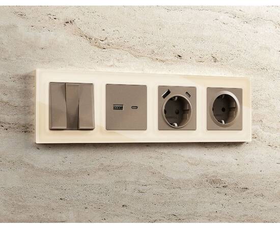 Рамка двухместная Ambrella Volt Platos AF330302, изображение 2