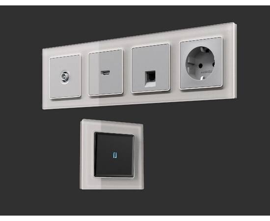 Рамка двухместная Ambrella Volt Platos AF330402, изображение 3