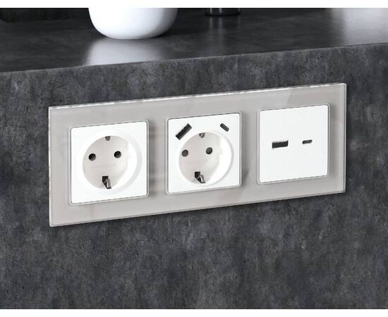 Рамка трехместная Ambrella Volt Platos AF330403, изображение 2