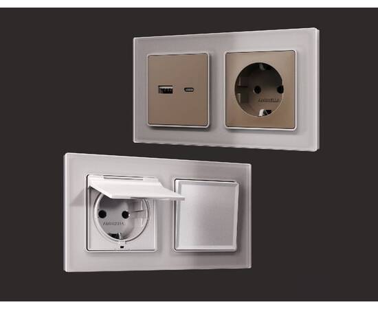 Рамка трехместная Ambrella Volt Platos AF330503, изображение 4