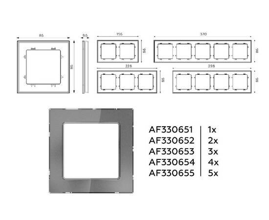 Рамка двухместная Ambrella Volt Platos AF330652, изображение 4