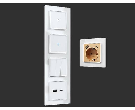 Рамка двухместная Ambrella Volt Platos AF380102, изображение 3