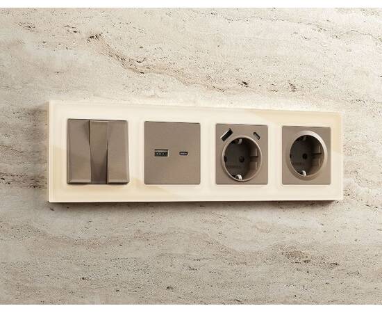 Рамка одноместная Ambrella Volt Platos AF380301, изображение 2