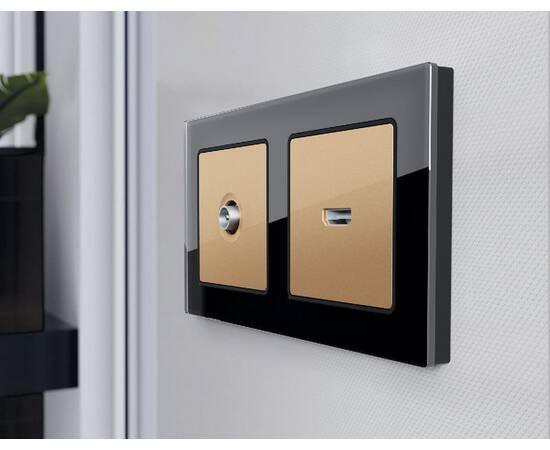 Рамка двухместная Ambrella Volt Platos AF380802, изображение 2