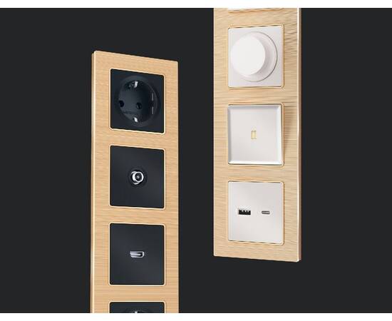 Рамка двухместная Ambrella Volt Platos AF550302, изображение 3