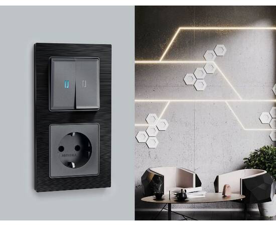 Рамка двухместная Ambrella Volt Platos AF550502, изображение 2