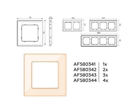 Рамка двухместная Ambrella Volt Arctic AF580342, изображение 4