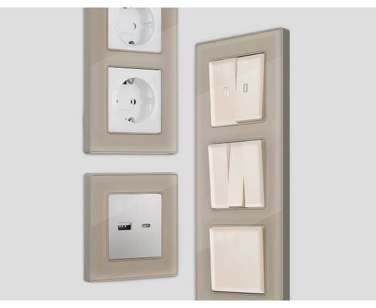 Рамка одноместная Ambrella Volt Arctic AF580361, изображение 3