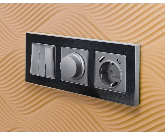 Рамка одноместная Ambrella Volt Arctic AF580531, изображение 2