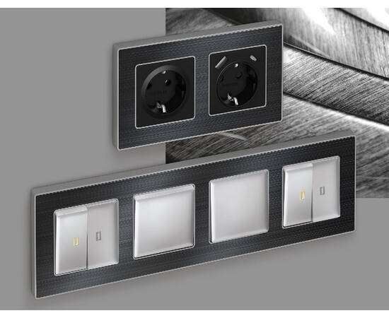 Рамка трехместная Ambrella Volt Arctic AF580533, изображение 3