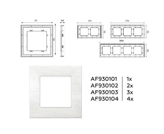 Рамка одноместная Ambrella Volt Grand AF930101, изображение 4