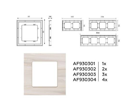 Рамка двухместная Ambrella Volt Grand AF930302, изображение 5
