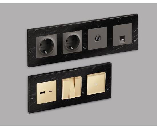 Рамка трехместная Ambrella Volt Grand AF930703, изображение 3