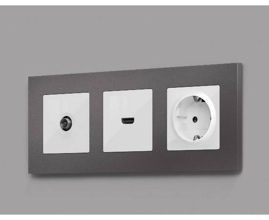 Лицевая панель для HDMI розетки Ambrella Volt Alfa AP1140, изображение 2