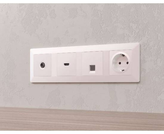 Лицевая панель для розетки с/з Ambrella Volt Alfa AP2060, изображение 2