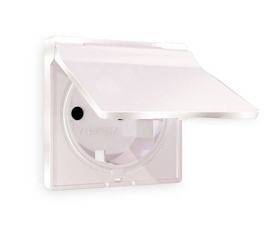 Лицевая панель для розетки с/з со шторками и крышкой Ambrella Volt Alfa AP2080