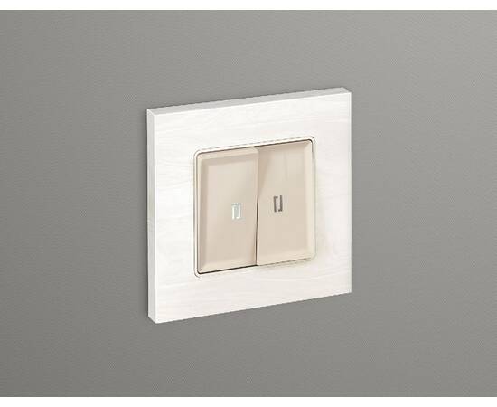 Лицевая панель для выключателя двухклавишного с подсветкой Ambrella Volt Alfa AP3040, изображение 2