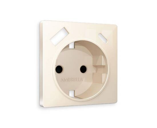Лицевая панель для розетки с/з со шторками 2USB A+C Ambrella Volt Alfa AP3100