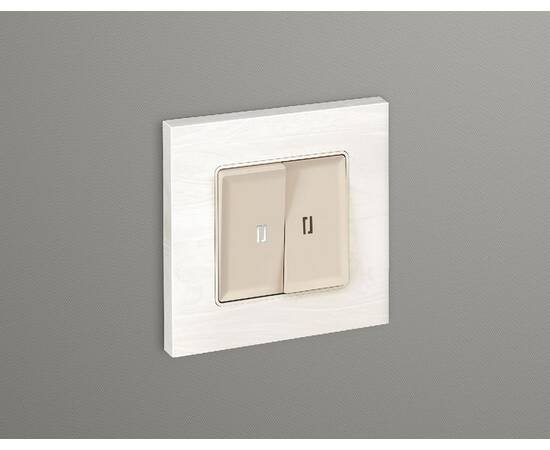 Лицевая панель для выключателя двухклавишного с подсветкой Ambrella Volt Alfa AP3240, изображение 2