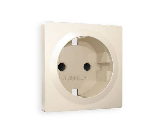 Лицевая панель для розетки с/з со шторками Ambrella Volt Alfa AP3270