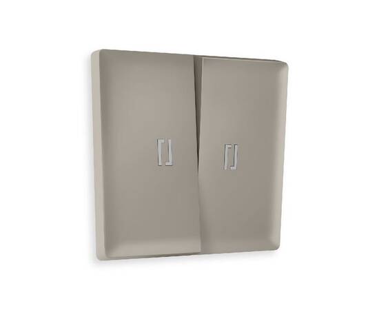 Лицевая панель для выключателя двухклавишного с подсветкой Ambrella Volt Alfa AP3640