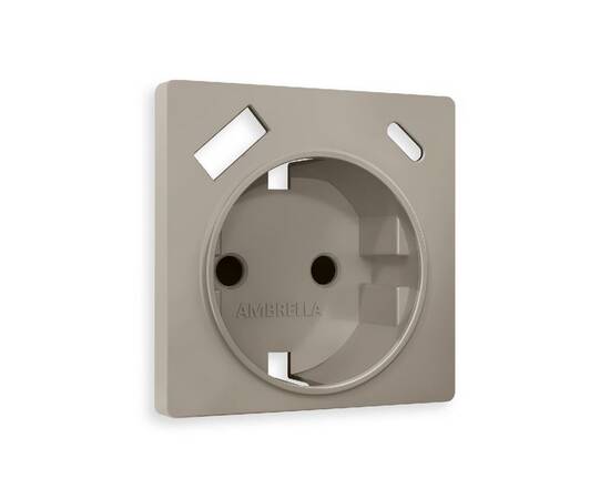 Лицевая панель для розетки с/з со шторками 2USB A+C Ambrella Volt Alfa AP3700