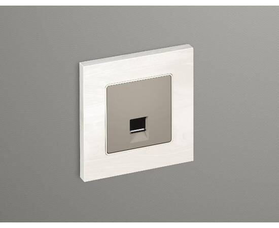 Лицевая панель для компьютерной/телефонной розетки RJ-45/RJ-11 Ambrella Volt Alfa AP3720, изображение 2