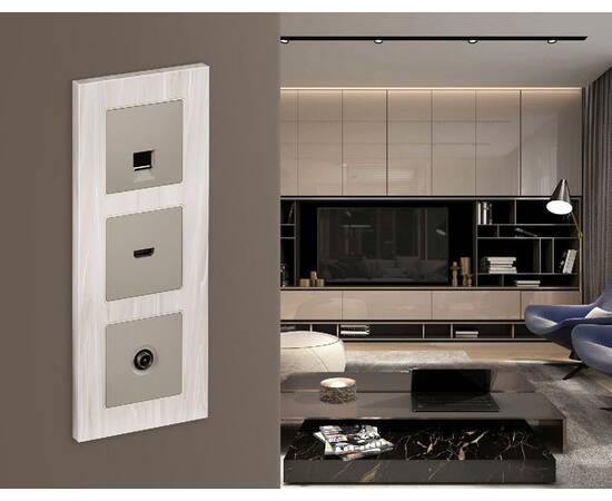 Лицевая панель для TV розетки Ambrella Volt Alfa AP3730, изображение 2