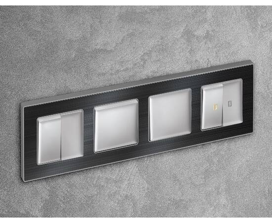 Лицевая панель для выключателя двухклавишного Ambrella Volt Alfa AP4030, изображение 2