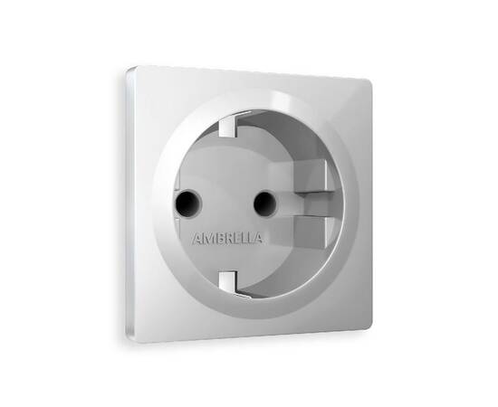 Лицевая панель для розетки с/з со шторками Ambrella Volt Alfa AP4070