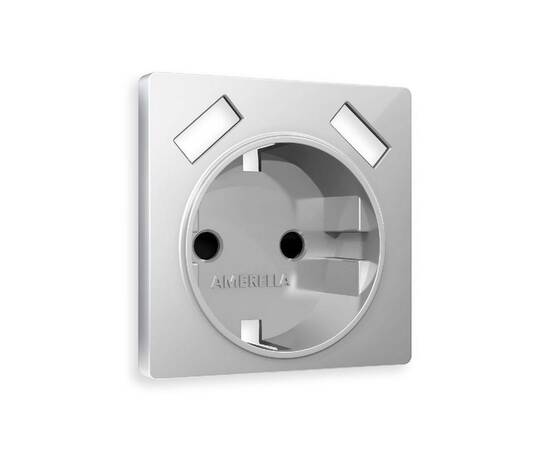 Лицевая панель для розетки с/з со шторками 2USB A+A Ambrella Volt Alfa AP4090