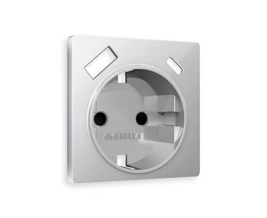 Лицевая панель для розетки с/з со шторками 2USB A+C Ambrella Volt Alfa AP4100