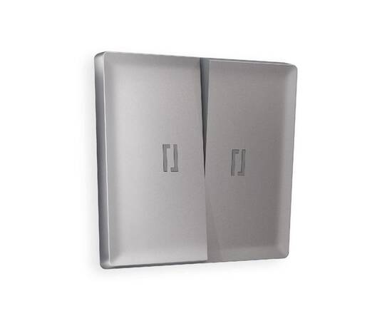 Лицевая панель для выключателя двухклавишного с подсветкой Ambrella Volt Alfa AP5040