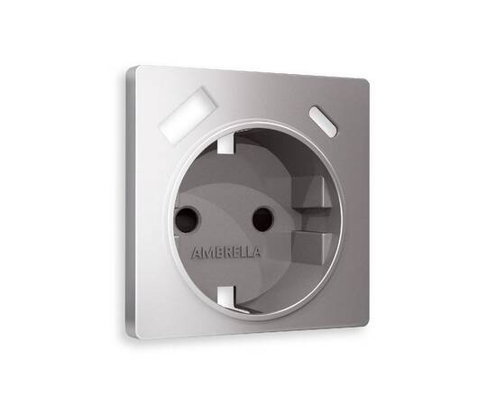 Лицевая панель для розетки с/з со шторками 2USB A+C Ambrella Volt Alfa AP5100