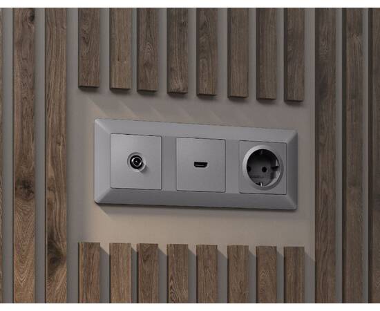 Лицевая панель для TV розетки Ambrella Volt Alfa AP5130, изображение 3